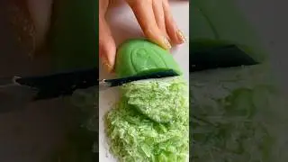 Carving dry soap on the table. #satisfying