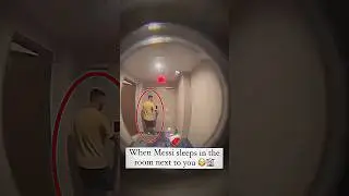 When Messi sleeps in the room next to you 😳🏨 | #messi #hotel #room #hotelroom #lionelmessi #viral