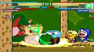 NICK54222 MUGEN: Team Pac-Man Alpha VS Team Greenman (Dan Kuso)