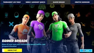 NEW BANNER BRIGADE SKINS - Fortnite ITEM SHOP Countdown LIVE (Fortnite Battle Royale)