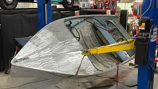 Rattle can paint job part 1: 1959 Crestliner Boat paint prep and trailer alignment DrMVideo #73