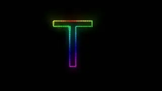 T - letter | Text Audio Spectrum Visualizer Green Screen HD | Awesome Avee Player Template