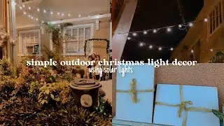 Simple Outdoor Christmas Lights Decor using Solar Lights (DIY Faux Gifts from Scrap Wood, DIY Arch)