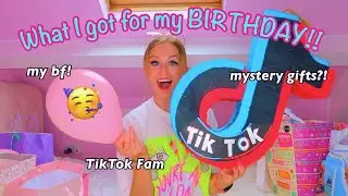 WHAT I GOT FOR MY BIRTHDAY!!🥳🎁(GIANT TikTok Mystery Gift and a Mini Brands WHAT?!) *omg*🤭