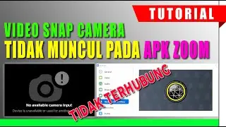 How to Fix Snap Camera Video Not Appearing on Zoom | No available camera input