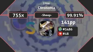 Osu!Catch | -Sheep- | Lime - Chronomia[Rain] 3.71⭐ +NM