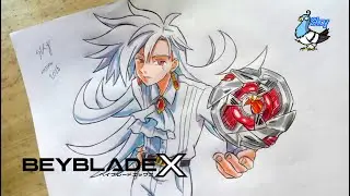 สอนวาด Burn Fujiwara Beyblade X