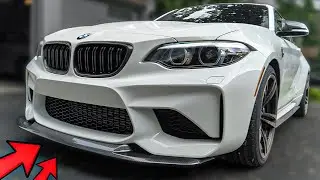 CARBON TRANSFORMATION COMPLETE!! Front Lip & Side Skirts Installed! (BMW M2 F87)