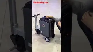 Fast Track through Airports: Airwheel SE3S Smart Suitcase in Action! #luggage #airwheel #travel
