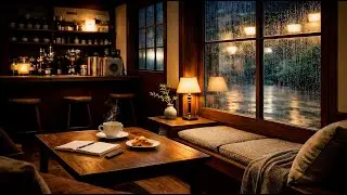Rainy Night Japanese Caf&eacute; ☕ Soft Jazz for Study & Sleep