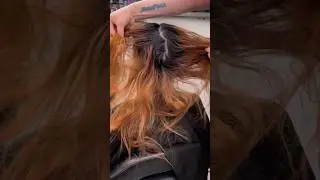 Copper Rose Hair color on black hair with #GuyTang