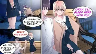 [Manga Dub] I ran away from home and was sleeping in the park when a beautiful girl comes and...