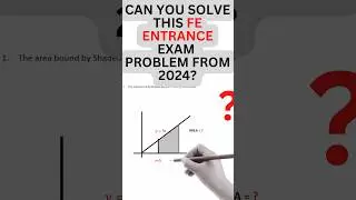 FE Exam (June 2024) : Mathematics Problem: Area bound by a line