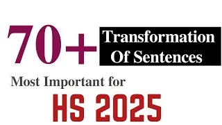 Transformation of Sentences for HS 2025 | Class 12 | You can learn