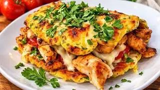Zucchini + Chicken = WOW! Zucchini Magic: Chicken & Tomato Stuffed Pancakes You’ll Love!
