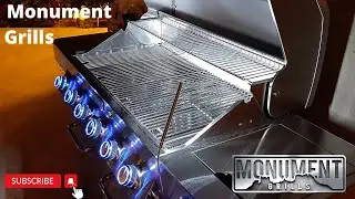 LED Stainless Steel BBQ Monument Grill 6 burner