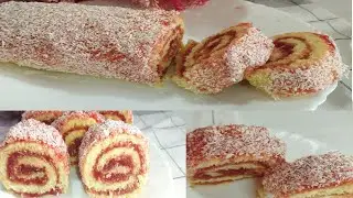 Jam Swiss Roll Recipe at Home | Jam Roll | Bakery Style Swiss roll |Hoor Treats