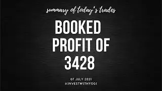 Profit 3428 | Summary of Today's Trades|Option Trading l Investing l #shorts #investwithyogi