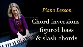 How to Play Triad Chord Inversions: figured bass & slash chords; Kabalevsky Toccatina Op. 27, No. 12