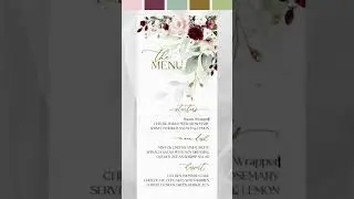 Burgundy & Gold Wedding Menu That's Pure Elegance💕✨ #lovepaperevent #collectionjen #diybride