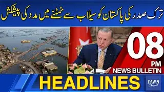 Dawn News Headlines: 08 PM | Turkey Extends Help To Pakistan Amid Flood Crisis | 28-08-2025