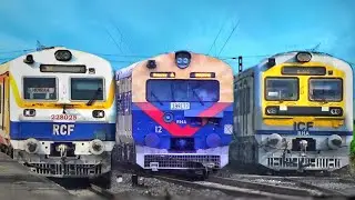 [ 3 in 1 ] Different Types Colourful ICF+RCF MEMU Train | Lallgola-Sealdah+Jaleswar-Howrah MEMU | IR