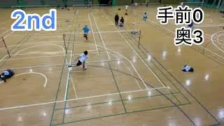 【バドミントン】chan  HRシングルス大会 予選第１試合2nd①
