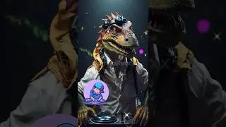 T-Rex DJ. #trex #dj #remix #rave #dance #music #party #housemusic #dinosaur #shorts