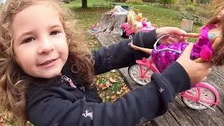 Barbie Frozen and Shopkins Halloween Adventure to find Lucky Fortune Cookies! Part 1
