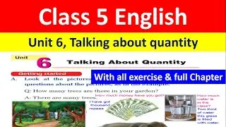 Class 5 English Unit 6 Talking about quantity //Grade 5 unit 6 with solution/Full chapter