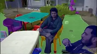 Panoptic Segmentation on me and my friend's video.