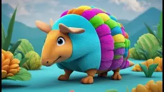 Plush Armadillos Go Roll Roll Roll | Nursery Rhyme for Toddlers | Baby Music | Animal Actio