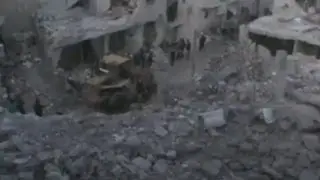 Syria: Amateur footage 'shows aftermath of airstrikes' in Aleppo