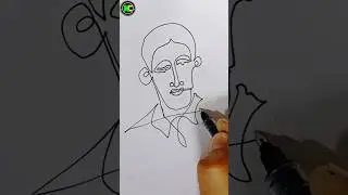 One Line Drawing Magic 😍 | Simple Continuous Line Art That Will Blow Your Mind #shorts