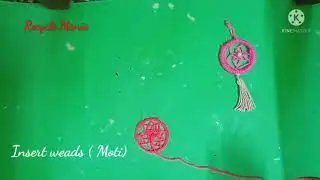 DIY.mini dream catcher.key chain holder.old bangle reuse idea.woolen craft.home decor.easy way craft