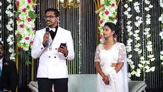 Reply to Toast by Groom and Bride , Indian Christian wedding of Roel Dsouza and Glain Figreda