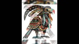 Abstract Native American Folk Art Bird Clipart Bundle - Instant Download Sublimation Design, 18 P...