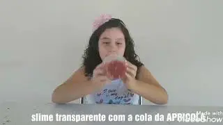 MOSTRANDO A SLIME TRANSPARENTE DA COLA APRICOLA