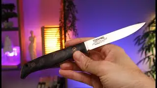 Kizlyar Supreme Comrade knife, Elmax steel, Marble Carbon Fiber handle