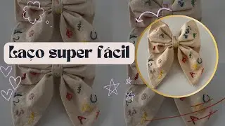 La&ccedil;o de Tecido Cru/ Diy/ tutorial f&aacute;cil/ la&ccedil;o adulto e infantil