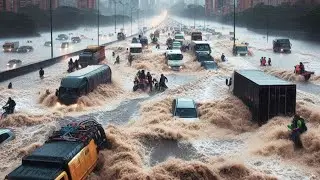 Brutal rain, lightning and fallen trees!! Strong storms hit the city of Rosario, Argentina