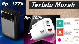 Advan Promo Termurah  Powerbank 65w 20000mAh Rp 177rb Built in Kabel  GaN Charge PD 65w Rp 100rb