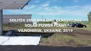 SoliTek 2MW solar farm (glass-glass, bifacial solar panels, one axis tracking)