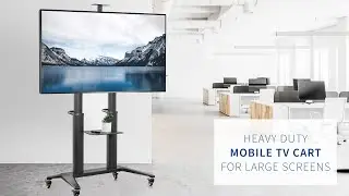 STAND-TV120B Aluminum Mobile Large Screen TV Cart by VIVO