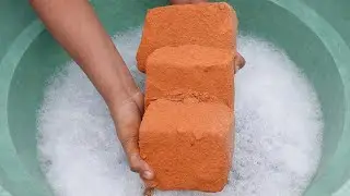 ASMR Relaxing silky smooth paste play dusty ❤️ dirt dipping crumble in 🌊🥶