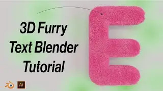 3D FURRY TEXT LOGO BLENDER TUTORIAL
