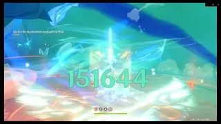 Lvl 90 Jean One Shot Cryo Regisvine With Dandelion Breeze!!