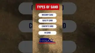 tYPES OF SAND