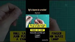 lesson1 Slip knot..basic step to start your crochet project #freecrochettutorials #slipknotcrochet