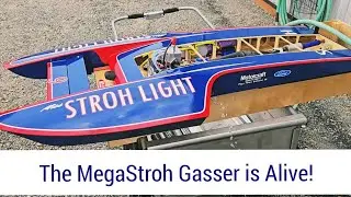Gas Scale RC Racing Hydroplane First Fire | The MegaStroh Lives!